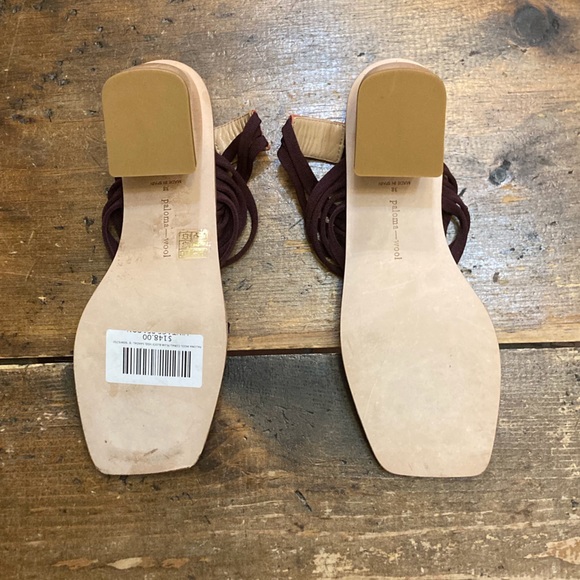 Paloma Wool coral plum wood block lunes sandals *size 38/ 8 *mint condition - Picture 4 of 9